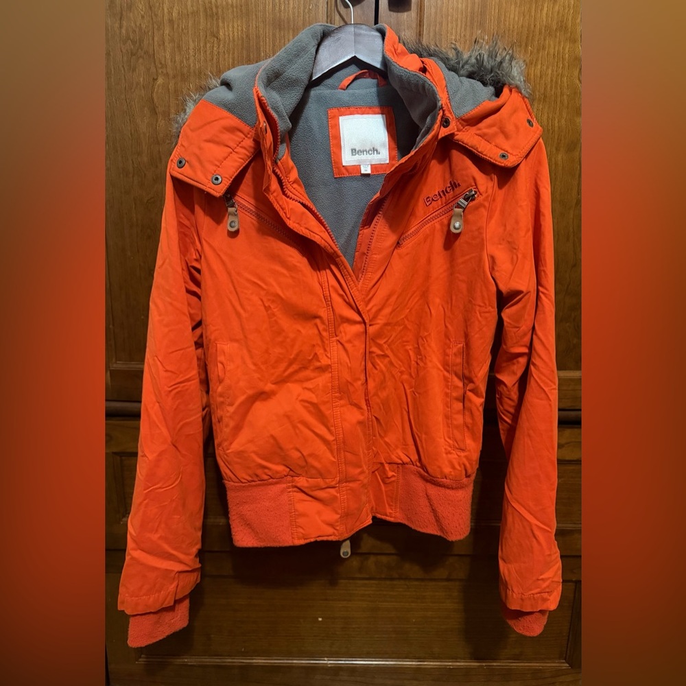 Bench Women's Vibrant Orange bomber Jacket 4/$25